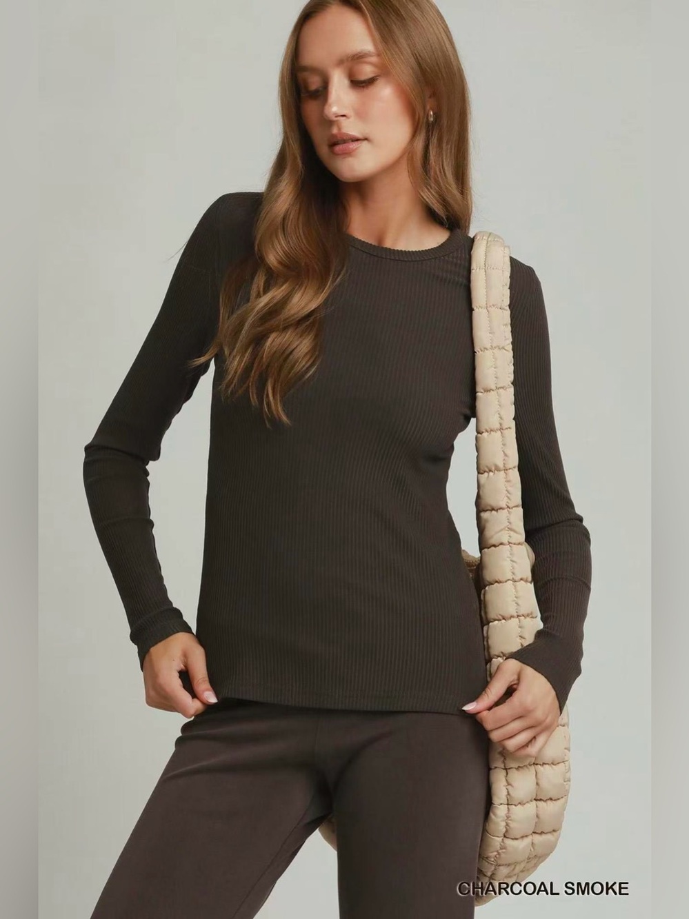 Umgee Brushed Rib Long Sleeve Top